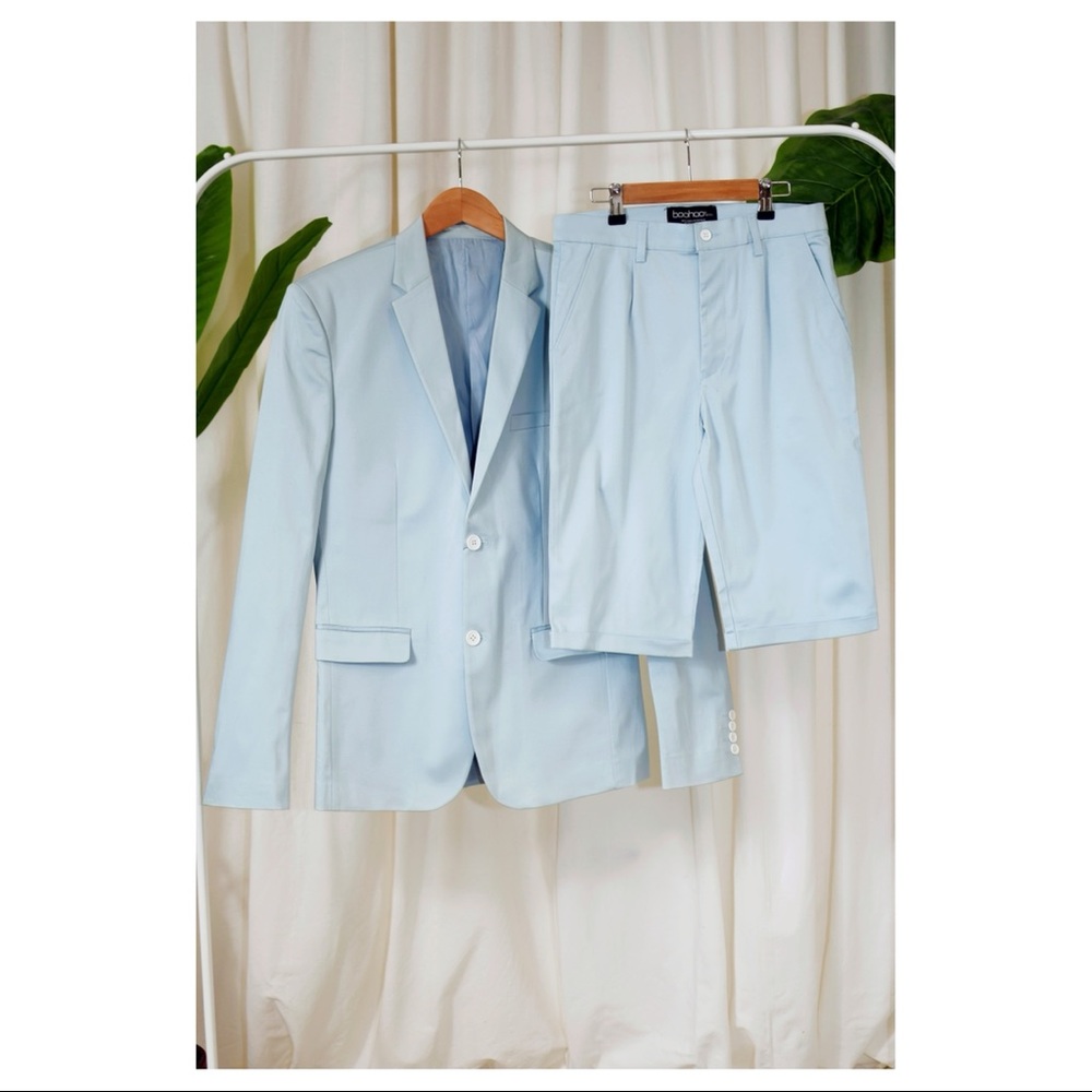 BOOHOO Light Blue Short Suit